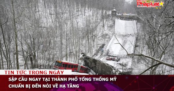 Sập cầu ngay tại thành phố Tổng thống Mỹ chuẩn bị đến để nói về hạ tầng