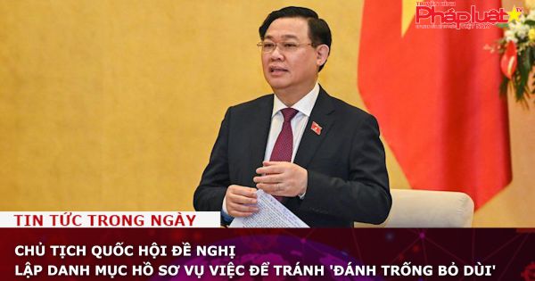 Chủ tịch Quốc hội đề nghị lập danh mục hồ sơ vụ việc để tránh 'đánh trống bỏ dùi'