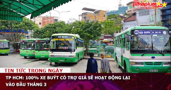 TP HCM: 100% xe buýt có trợ giá sẽ hoạt động lại vào đầu tháng 3