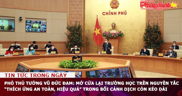 Phó Thủ tướng Vũ Đức Đam: Mở cửa lại trường học trên nguyên tắc “thích ứng an toàn, hiệu quả” trong bối cảnh dịch còn kéo dài