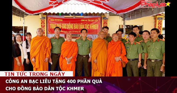 Công an Bạc Liêu tặng 400 phần quà cho đồng bào dân tộc Khmer