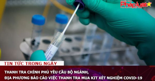 Thanh tra Chính phủ yêu cầu bộ ngành, địa phương báo cáo việc thanh tra mua kit xét nghiệm COVID-19