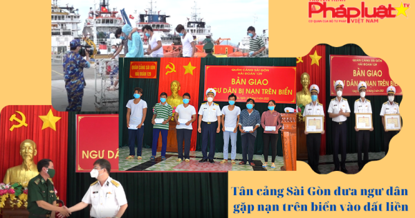 Tân cảng Sài Gòn đưa ngư dân gặp nạn trên biển vào đất liền