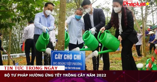 Bộ Tư pháp hưởng ứng Tết trồng cây năm 2022