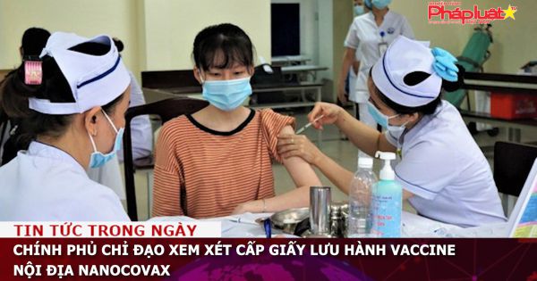 Chính phủ chỉ đạo xem xét cấp giấy lưu hành vaccine nội địa Nanocovax