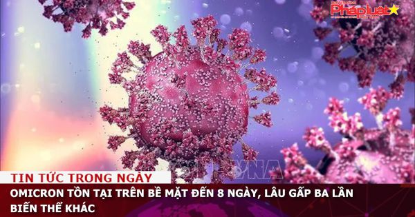 Omicron tồn tại trên bề mặt đến 8 ngày, lâu gấp ba lần biến thể khác