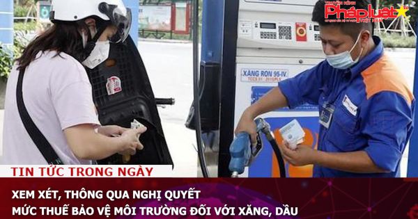 Xem xét, thông qua Nghị quyết mức thuế bảo vệ môi trường đối với xăng, dầu