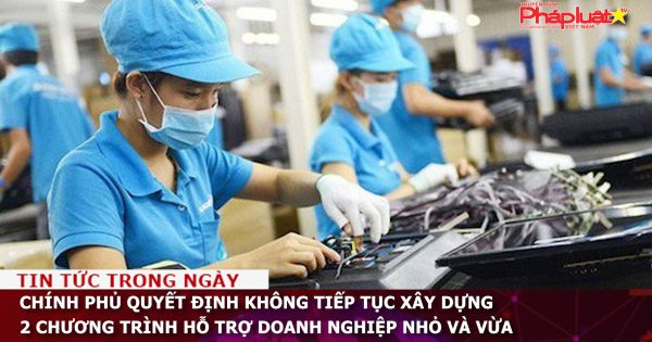 Chính phủ quyết định không tiếp tục xây dựng 2 chương trình hỗ trợ doanh nghiệp nhỏ và vừa