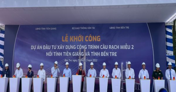 Lễ khởi công cầu Rạch Miễu 2 – Đánh dấu sự phát triển mới cho Đồng bằng sông Cửu Long