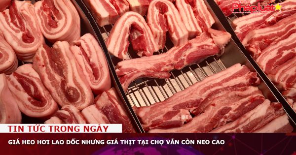 Giá heo hơi lao dốc nhưng giá thịt tại chợ vẫn còn neo cao