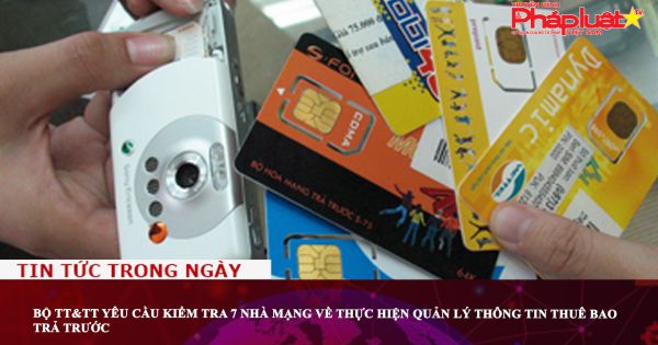 Bộ TT&TT yêu cầu kiểm tra 7 nhà mạng về thực hiện quản lý thông tin thuê bao trả trước