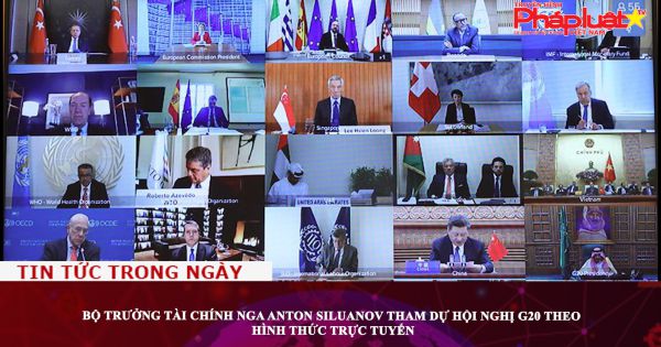 Bộ trưởng Tài chính Nga Anton Siluanov tham dự hội nghị G20 theo hình thức trực tuyến