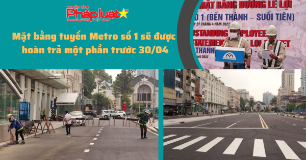 Mặt bằng tuyến Metro số 1 sẽ được hoàn trả một phần trước 30/04