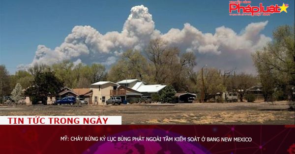 Mỹ: Cháy rừng kỷ lục bùng phát ngoài tầm kiểm soát ở bang New Mexico