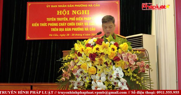 Hà Đông: Tuyên truyền, phổ biến pháp luật, kiến thức phòng cháy chữa cháy và cứu nạn, cứu hộ trên địa bàn phường Hà Cầu.