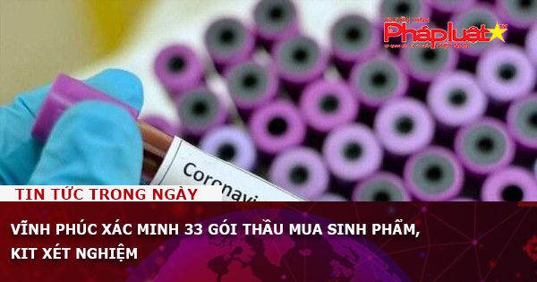 Vĩnh Phúc xác minh 33 gói thầu mua sinh phẩm, kit xét nghiệm