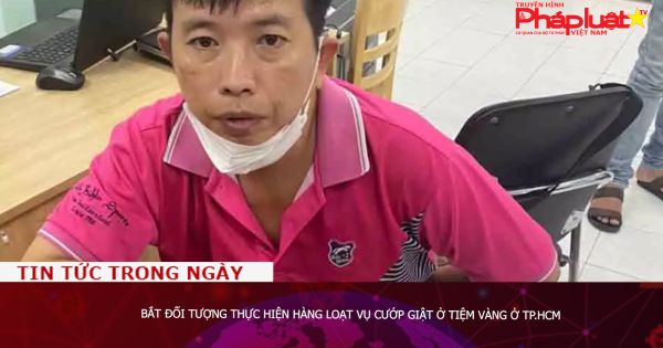 Bắt đối tượng thực hiện hàng loạt vụ cướp giật ở tiệm vàng ở TP.HCM