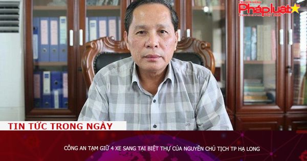 Công an tạm giữ 4 xe sang tại biệt thự của nguyên Chủ tịch TP Hạ Long