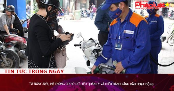Từ ngày 20/5, hệ thống cơ sở dữ liệu quản lý và điều hành xăng dầu hoạt động