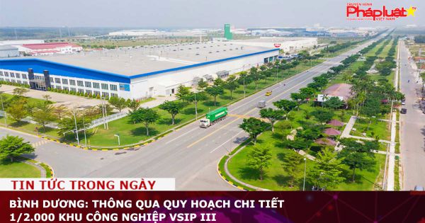 Bình Dương: Thông qua quy hoạch chi tiết 1/2.000 khu công nghiệp VSIP III
