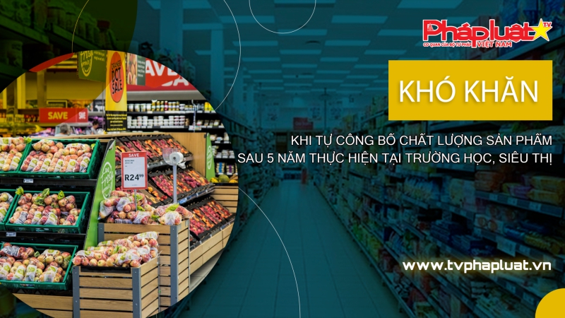 KHÓ KHĂN KHI TỰ CÔNG BỐ CHẤT LƯỢNG SẢN PHẨM SAU 5 NĂM THỰC HIỆN TẠI TRƯỜNG HỌC, SIÊU THỊ