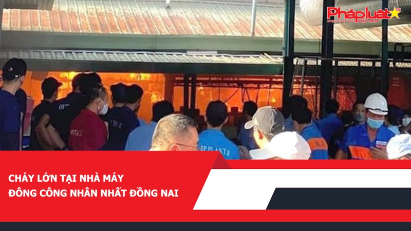 Cháy lớn tại nhà máy đông công nhân nhất Đồng Nai