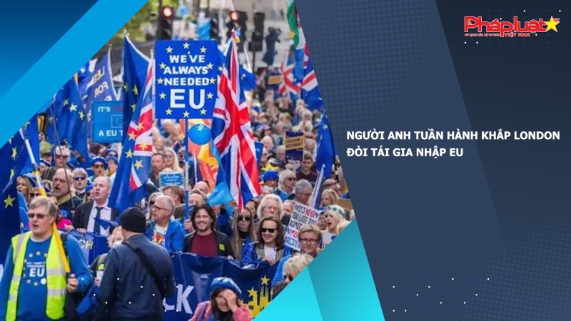 Người Anh tuần hành khắp London đòi tái gia nhập EU