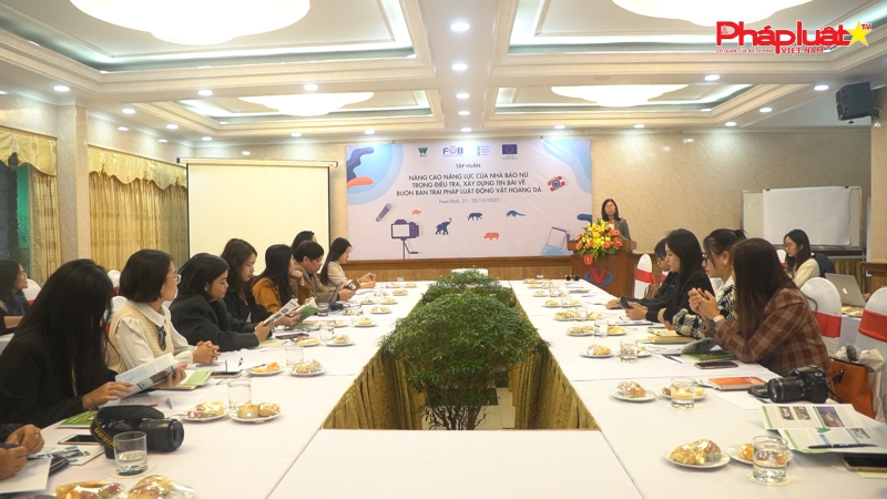 Tập huấn cho nhà báo nữ trong điều tra về buôn bán trái pháp luật động vật hoang dã