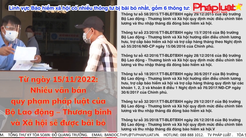 Từ ngày 15/11/2022: Nhiều văn bản quy phạm pháp luật của Bộ Lao động – Thương binh và Xã hội sẽ được bãi bỏ