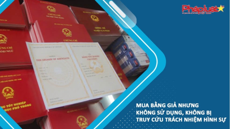 Mua bằng giả nhưng không sử dụng, không bị truy cứu trách nhiệm hình sự