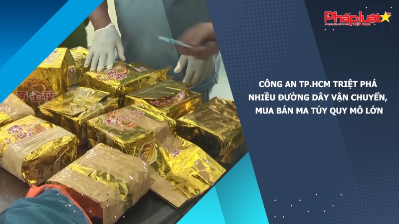 Công An TP.HCM triệt phá nhiều đường dây vận chuyển, mua bán ma túy quy mô lớn.