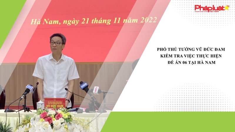 Phó Thủ tướng Vũ Đức Đam kiểm tra việc thực hiện Đề án 06 tại Hà Nam