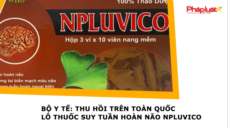 Bộ Y tế: Thu hồi trên toàn quốc lô thuốc suy tuần hoàn não Npluvico