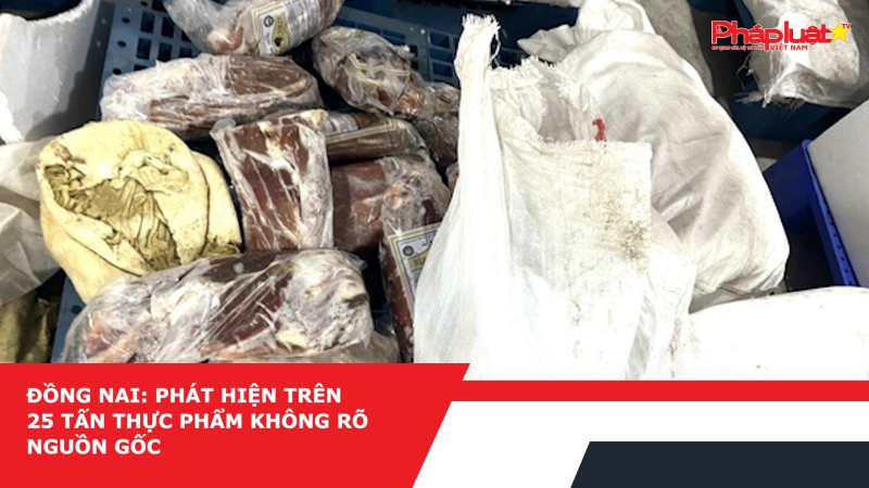 Đồng Nai: Phát hiện trên 25 tấn thực phẩm không rõ nguồn gốc
