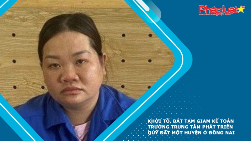 Khởi tố, bắt tạm giam kế toán trưởng trung tâm phát triển quỹ đất một huyện ở Đồng Nai