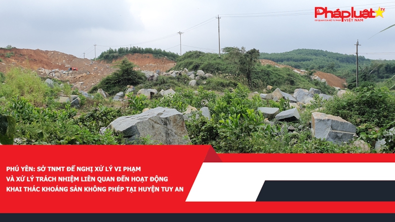 Phú Yên: Sở TNMT để nghị xử lý vi phạm và xử lý trách nhiệm liên quan đến hoạt động khai thác khoáng sản không phép tại huyện Tuy An