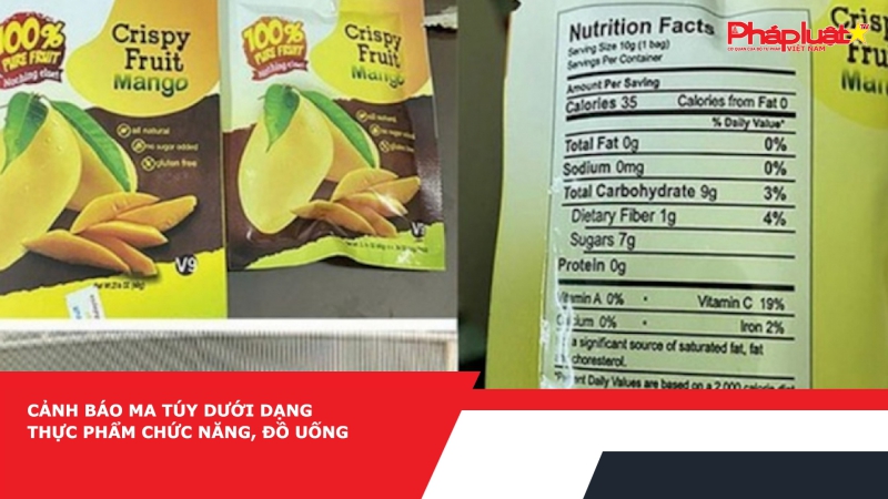 Cảnh báo ma túy dưới dạng thực phẩm chức năng, đồ uống