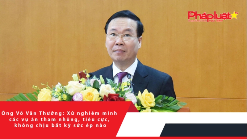 Ông Võ Văn Thưởng: Xử nghiêm minh các vụ án tham nhũng, tiêu cực, không chịu bất kỳ sức ép nào