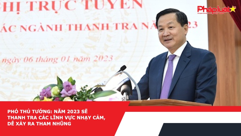 Phó thủ tướng: Năm 2023 sẽ thanh tra các lĩnh vực nhạy cảm, dễ xảy ra tham nhũng