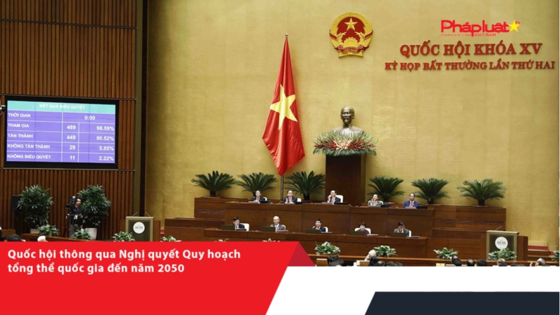 Quốc hội thông qua Nghị quyết Quy hoạch tổng thể quốc gia đến năm 2050