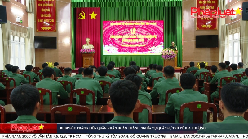 BĐBP Sóc Trăng tiễn quân nhân hoàn thành nghĩa vụ quân sự trở về địaphương