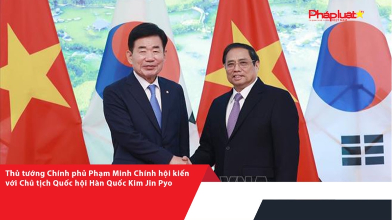 Thủ tướng Chính phủ Phạm Minh Chính hội kiến với Chủ tịch Quốc hội Hàn Quốc Kim Jin Pyo
