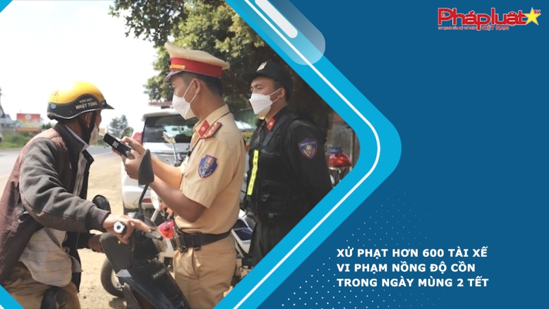 Xử phạt hơn 600 tài xế vi phạm nồng độ cồn trong ngày mùng 2 Tết
