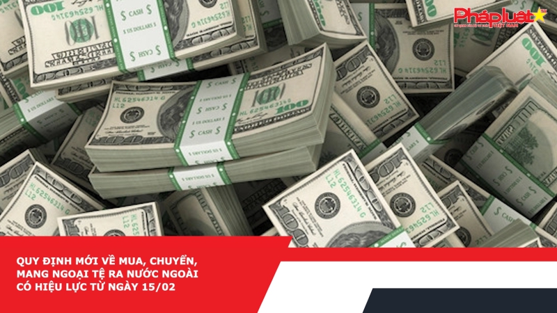 Quy định mới về mua, chuyển, mang ngoại tệ ra nước ngoài có hiệu lực từ ngày 15/02