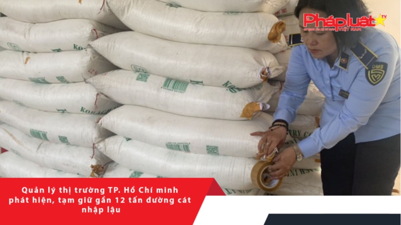 Quản lý thị trường TP. Hồ Chí minh phát hiện, tạm giữ gần 12 tấn đường cát nhập lậu
