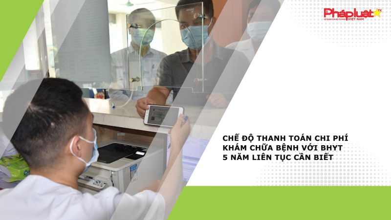 Chế độ thanh toán chi phí khám chữa bệnh với BHYT 5 năm liên tục cần biết