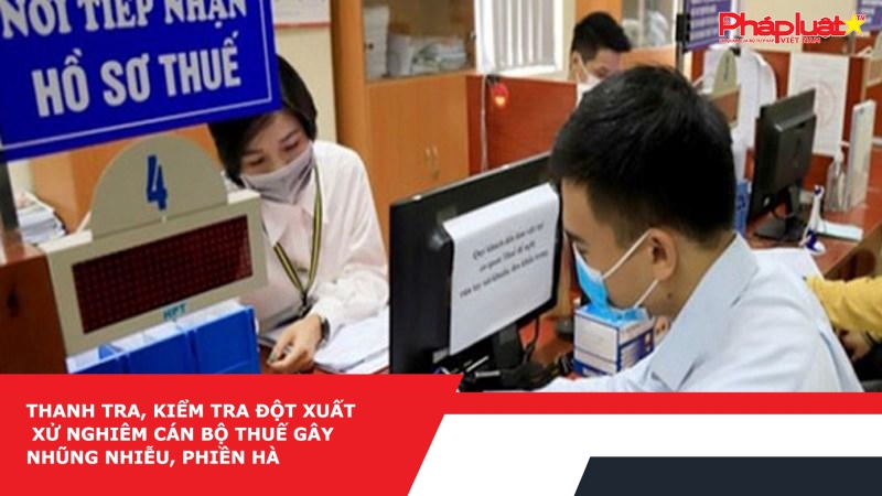 Thanh tra, kiểm tra đột xuất, xử nghiêm cán bộ thuế gây nhũng nhiễu, phiền hà