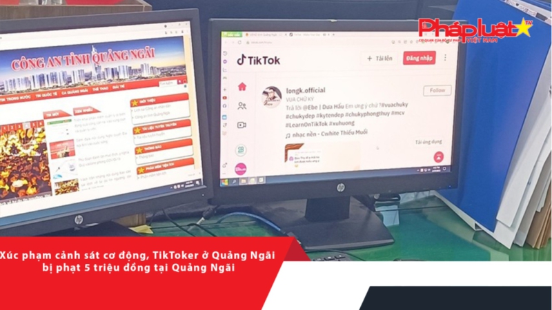 Xúc phạm cảnh sát cơ động, TikToker ở Quảng Ngãi bị phạt 5 triệu đồng tại Quảng Ngãi