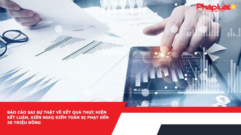 Báo cáo sai sự thật về kết quả thực hiện kết luận, kiến nghị kiểm toán bị phạt đến 30 triệu đồng