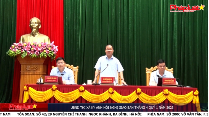 UBND thị xã Kỳ Anh (Hà Tĩnh) tổ hội nghị giao ban tháng 4 quý 1 năm 2023